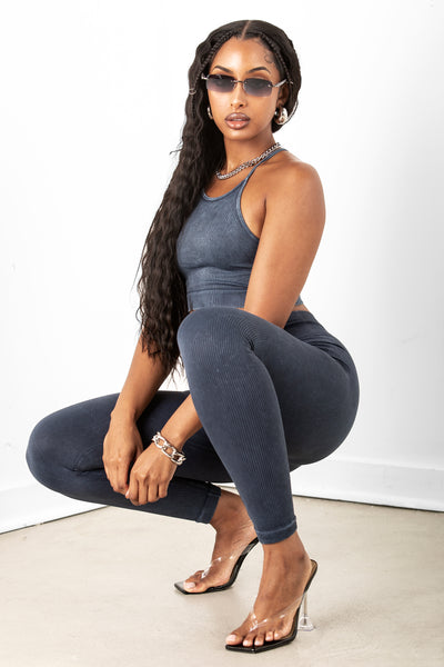 Denim Highwaist Capri Legging