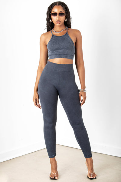 Denim Highwaist Capri Legging