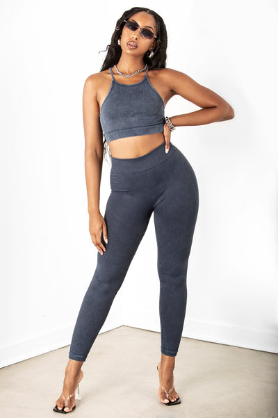 Denim Highwaist Capri Legging