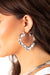 Thick Heart Bamboo Earring- Silver