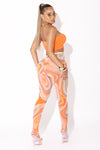 Orange Abstract Stockings