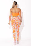Orange Abstract Stockings