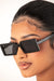 Black Square Frame Slim sunglasses