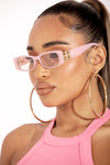 Pink Dynasty Rectangle Sunglasses