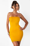 Tube Top Dress- Mustard