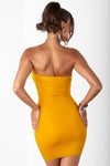 Tube Top Dress- Mustard