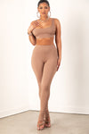 Nude Square Neck Bralette & Legging Set