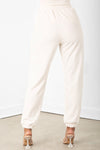 Ivory Cotton Jogger Pants