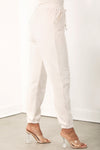Ivory Cotton Jogger Pants