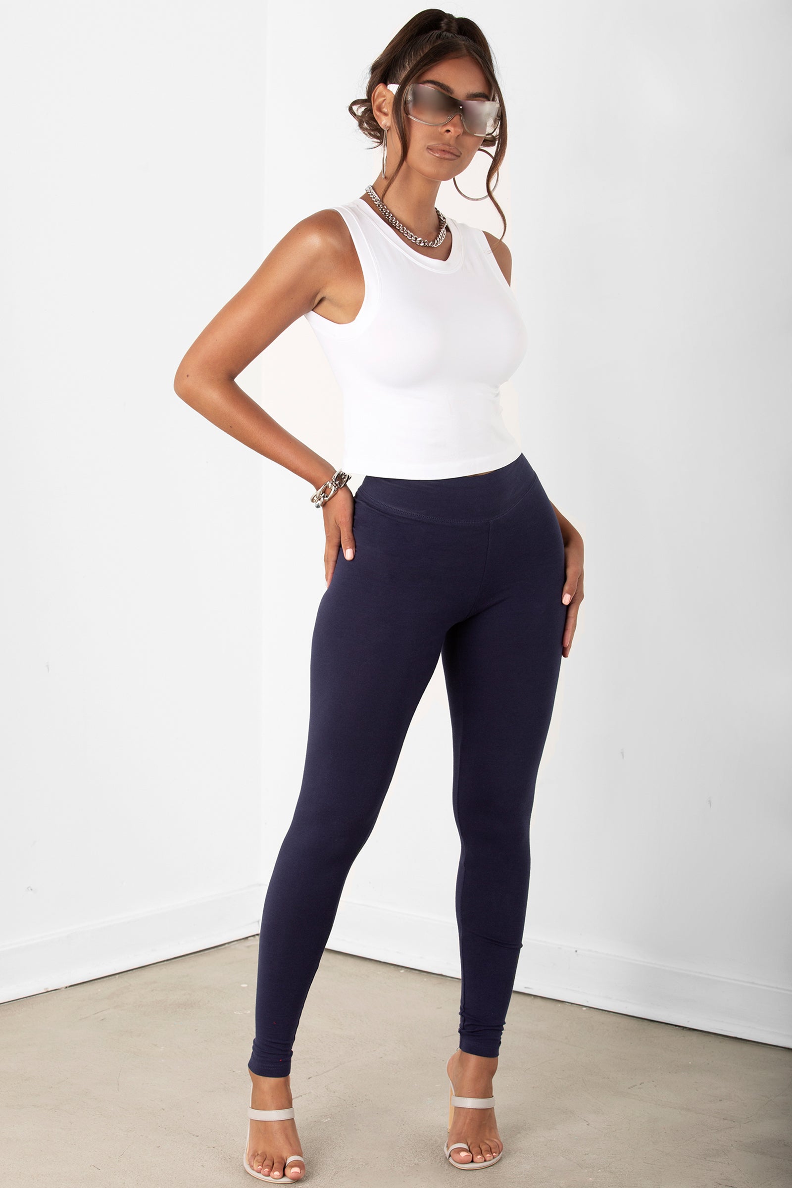 Navy High Rise Legging