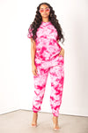 Girls Tour Crystal Wash Tee Pink