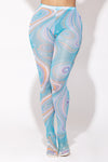 Blue Abstract Stockings