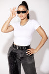 Double Grommet Leather Belt
