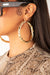 Thick Twisted Hoop Earring - Gold.