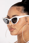 White Extreme Cat Eye Frames