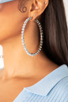 Silver Basic Studded Hoops