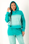 Sorella Sea Foam Green Acid Wash Hoodie