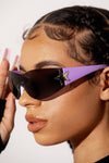 Black Sports Star Shield Sunglasses