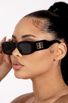 Black Thick Frame Dynasty Sunglasses