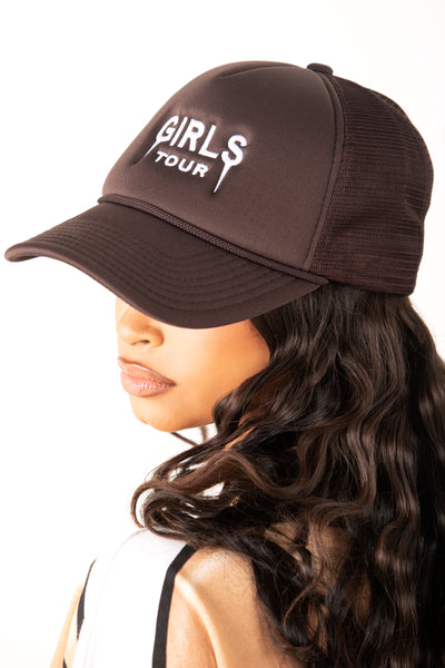 Girls Tour Trucker Hat Brown