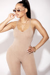 Mocha Vintage Washed Seamless Jumpsuit