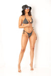 Grey Acid Washed Bikini Top