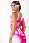 Pink Tie Dye Crop Top