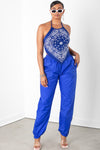 Blue Bandana Halter Top