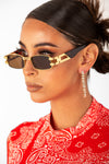 Brown Pop Star Square Frame Sunglasses