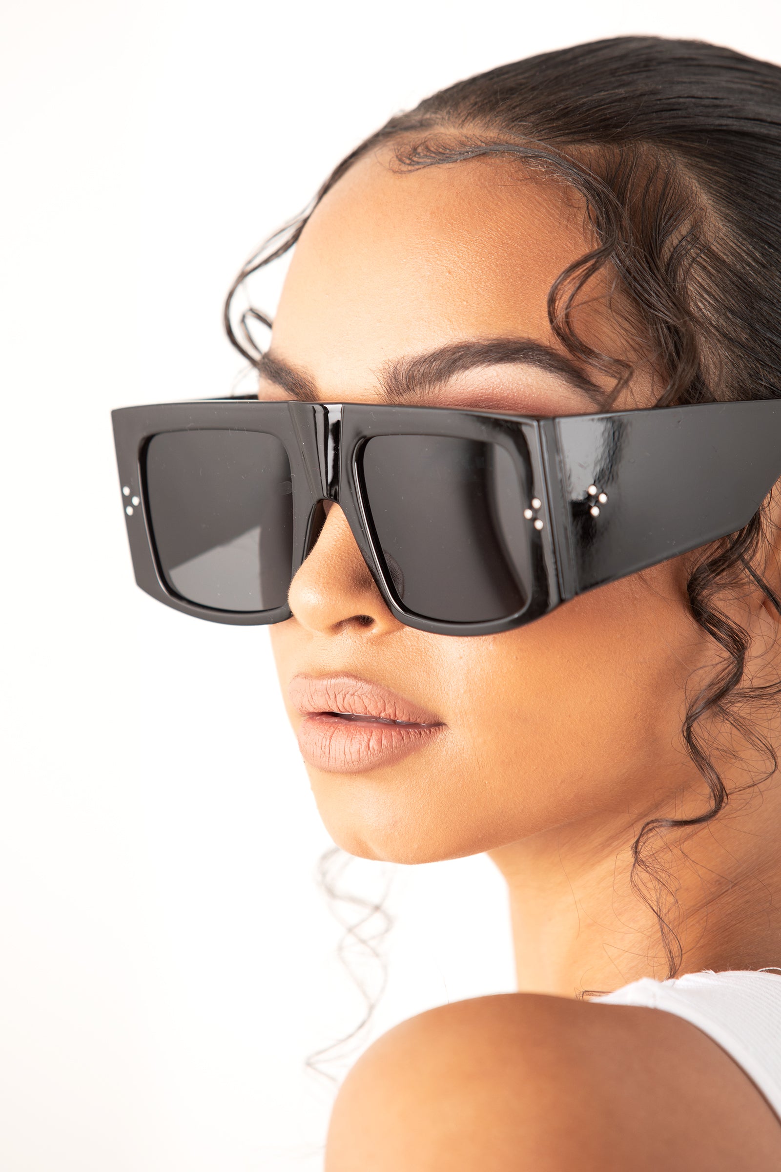 Keeping It Real Square Sunglasses - Black, Fashion Nova, Sunglasses