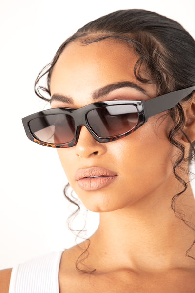 Tortoise Basic Chunky Frame Sunglasses