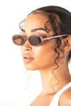 Brown Vintage Style Round Frame Sunglasses