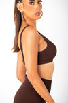 Chocolate Seamless Deep Neck Bralette