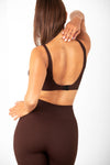 Chocolate Seamless Deep Neck Bralette