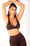 Chocolate Seamless Deep Neck Bralette