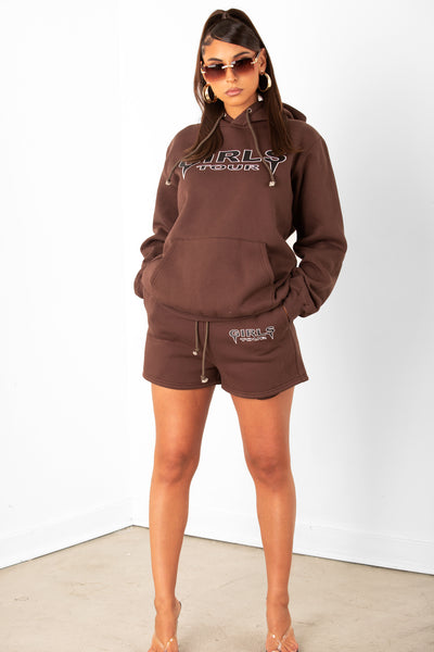 Brown Og Girls Tour Sweat Shorts