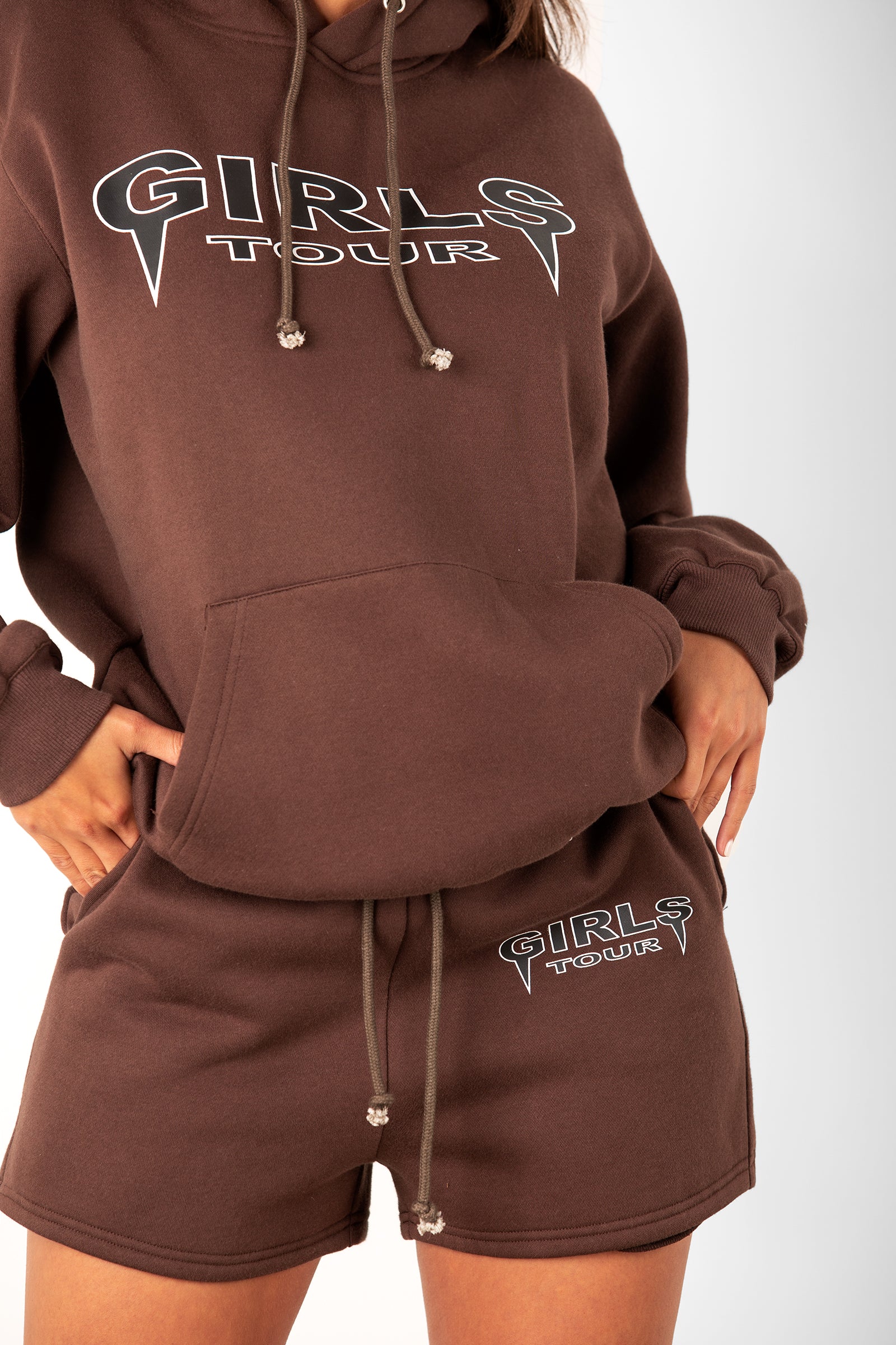 Brown Og Girls Tour Sweat Shorts