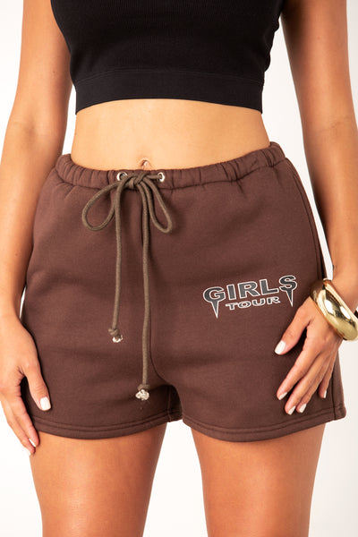 Brown Og Girls Tour Sweat Shorts