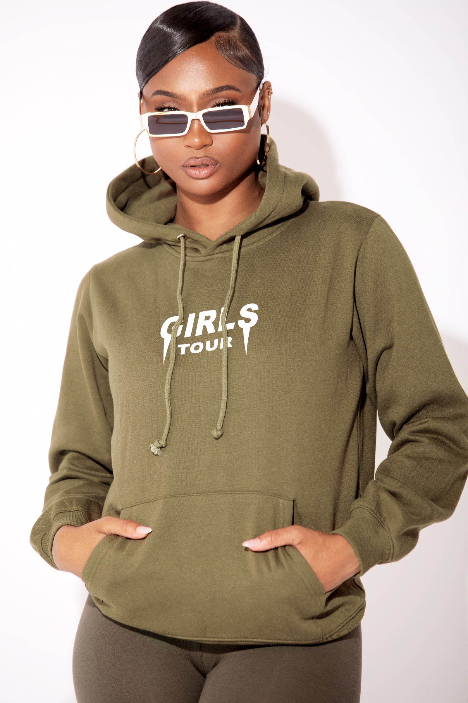 OG Girls Tour Hoodie Olive.