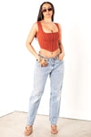 Orange Corset Tank