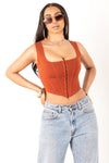 Orange Corset Tank