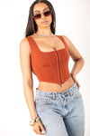 Orange Corset Tank