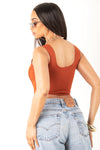 Orange Corset Tank