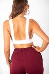 White Thick Ribbed Bra