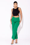 Green High waist denim boyfriend jeans