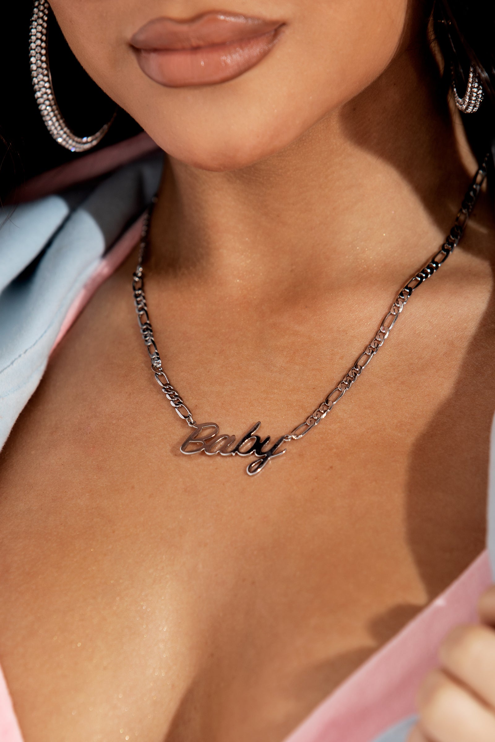Silver Baby Nameplate Necklace