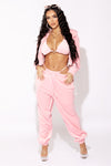 Pink Sorella Velour Sweat Pants