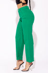 Green High waist denim boyfriend jeans