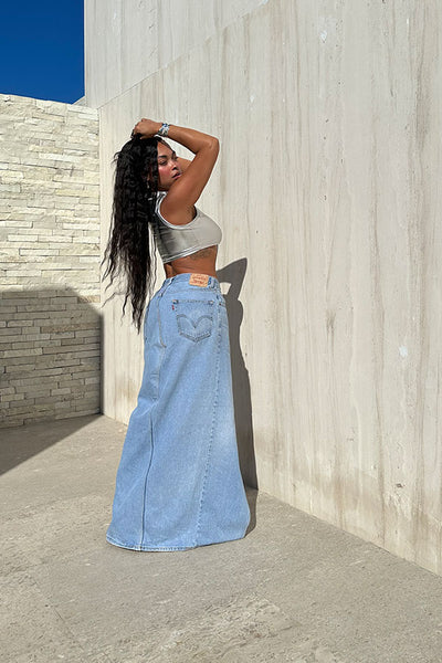 Re Worked Levi Denim Skirt