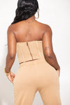 Nude Strapless Bustier Top